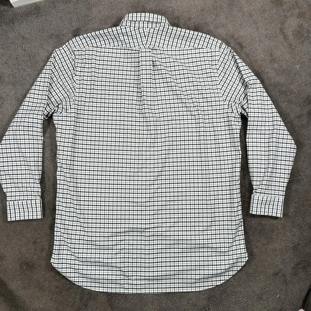 Land's End XL Tall Traditional Fit‎ Crisp Plaid Supima Cotton Button Down Shirt